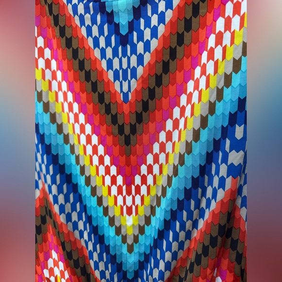 Trina Turk Women’s Multicolor Chevron Dress Size 8 - Picture 5 of 5
